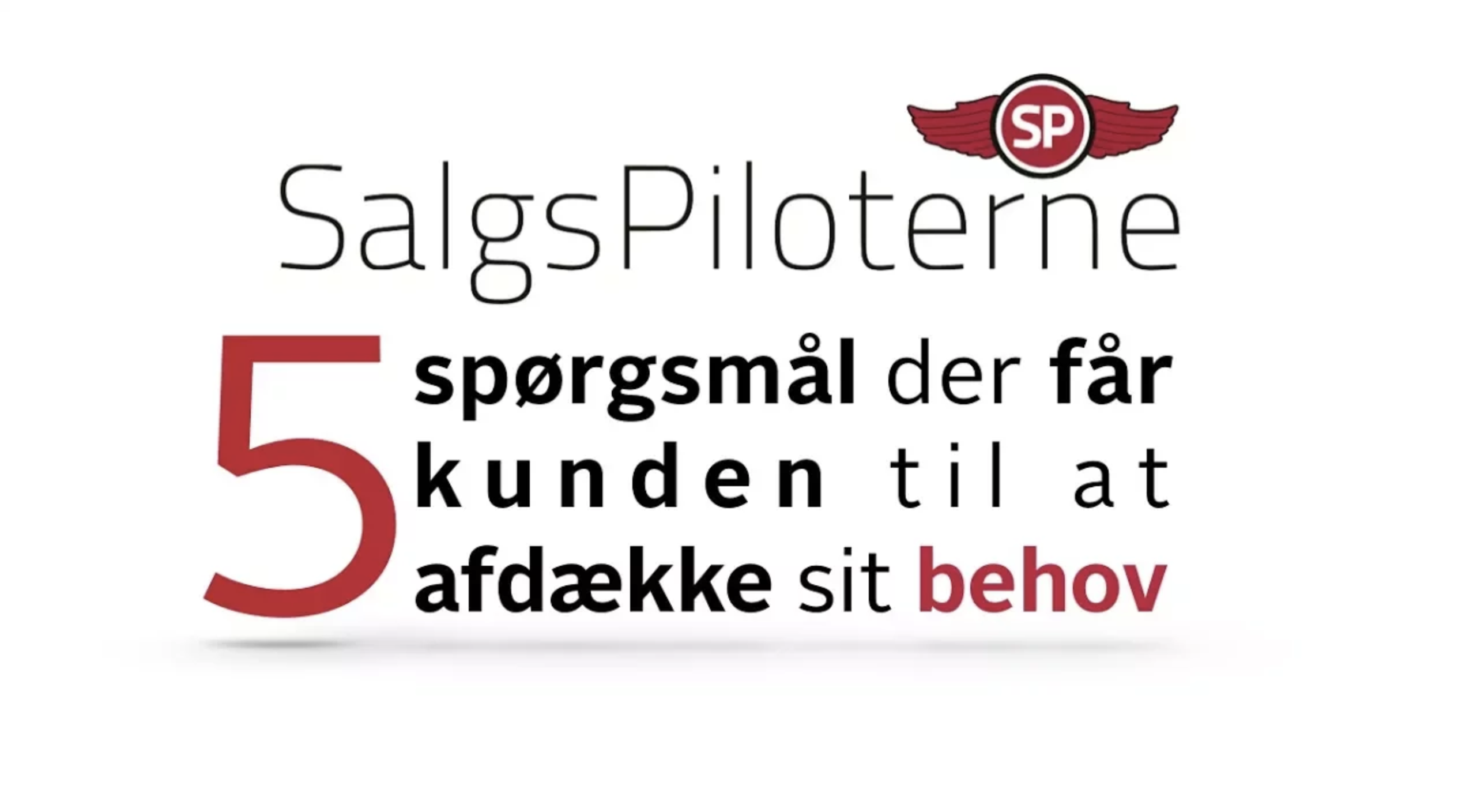 SalgsPiloterne Tony Evald Clausen Dække kundens behov Salg Sælgere Købsledelse