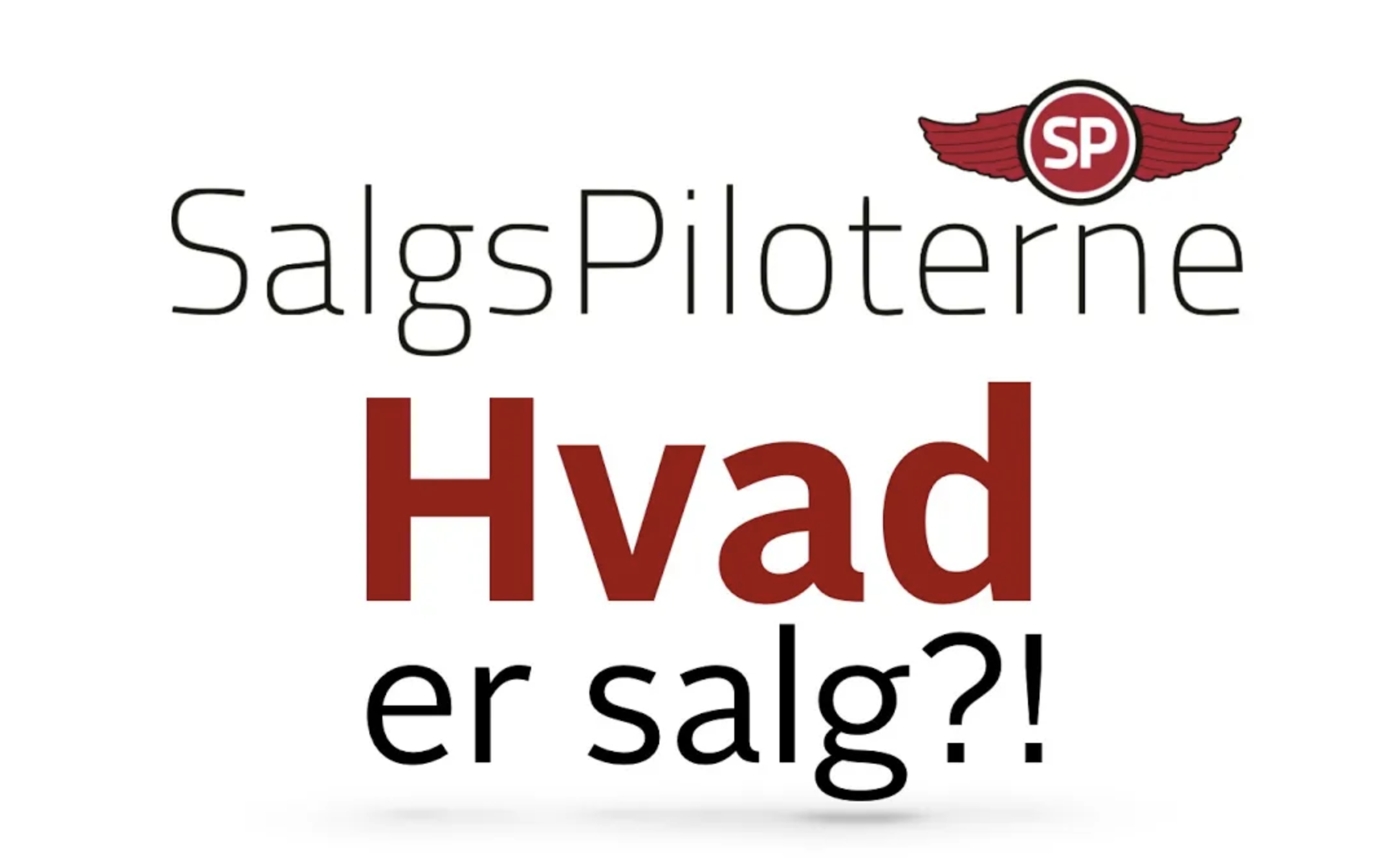 SalgsPiloterne Tony Evald Clausen Hvad er salg Salg Sælgere