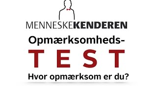 Opmærksomhedstest MenneskeKenderen